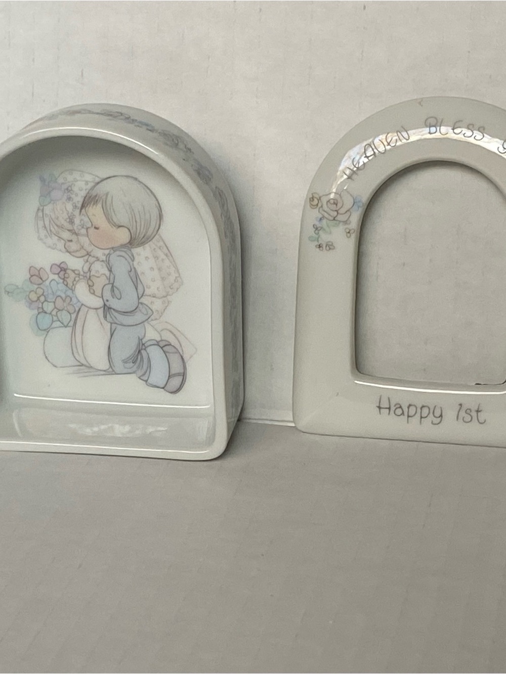 Enesco Precious Moments First Communion Trinket Box Vintage 1989 Boy or Girl EUC